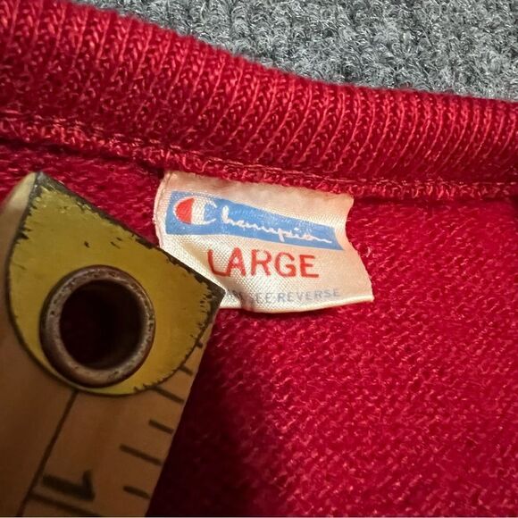 Vintage 70s Champion St. Meinrad V Neck Sweater Size Large - Picture 4 of 6